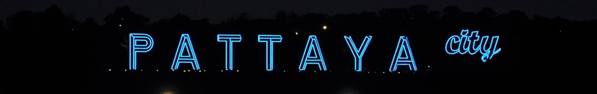 Shade Marketing picture of pattaya city sign at night
